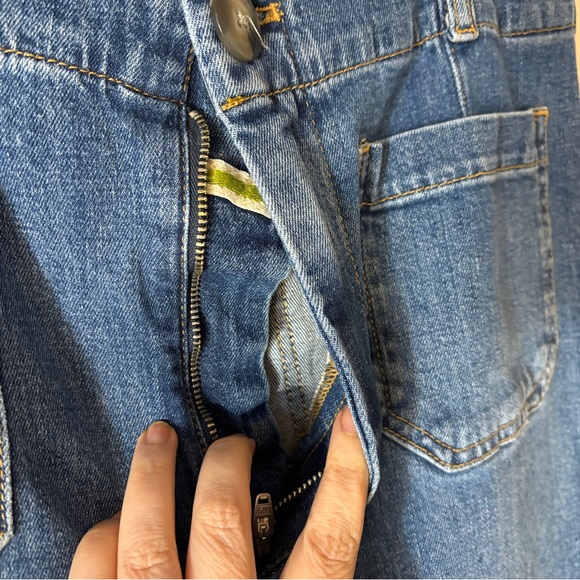 Anthropologie Pilcro Skipper Blue Wide Leg Jeans 31/10 - Picture 5 of 15